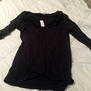 ⭐La made frill collar 3/4 sleeve top nwt s